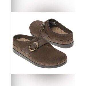 EUROstep Delorean Suede Slip On Mule Clog in Brown size 8.5